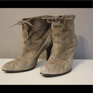 Grey suede Calvin Klein booties